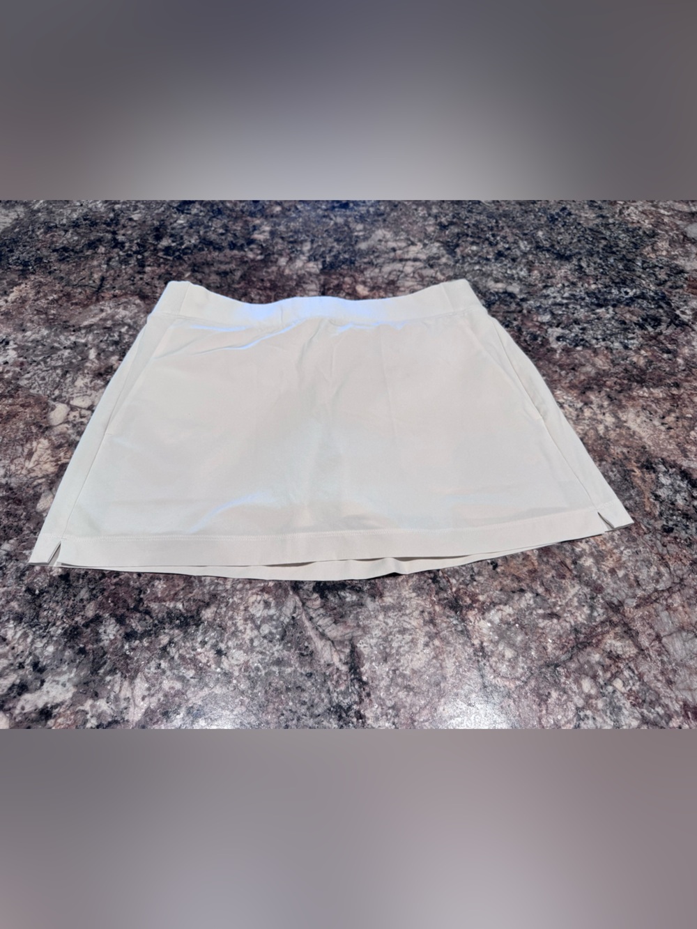 Athleta Cream Performance Skort with Side Slits